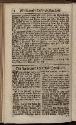 Die Zerstörung der Stadt Jerusalem.