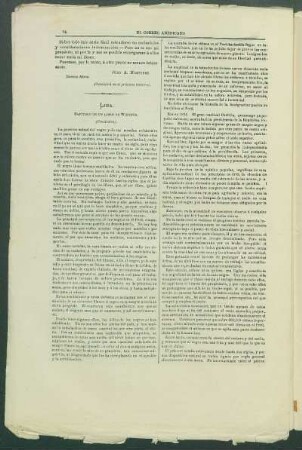 Lima. (Conclusión). : Capítulo de un libro de Wienner.