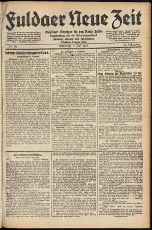 Ausgabe vom Mittwoch, den 05. Juli 1922.