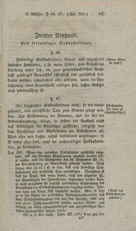 Zweiter Abschnitt. Von freiwilligen Subhastationen.