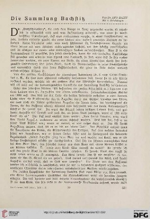 13.1921: Die Sammlung Bachstitz, [1. Teil]