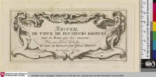 RECVEIL DE VEVE DE PLVSIEVRS EDIFICES tant de Rome que des environs