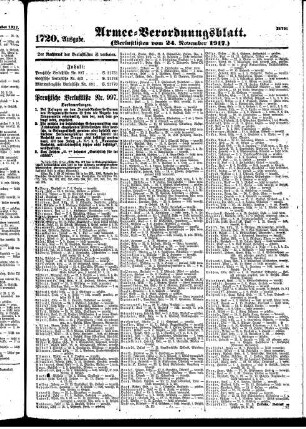 1720. Ausgabe. Samstag, 24. November 1917