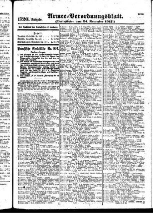 1720. Ausgabe. Samstag, 24. November 1917