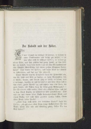 Der Kobold und der Höker.