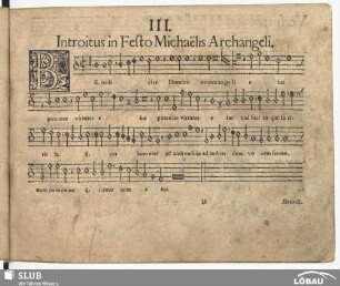 III. Introitus in Festo Michaelis Archangeli
