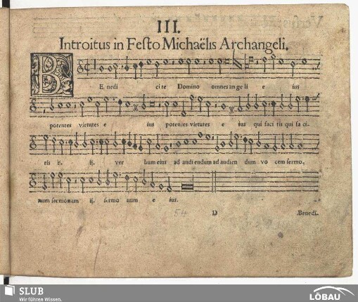 III. Introitus in Festo Michaelis Archangeli