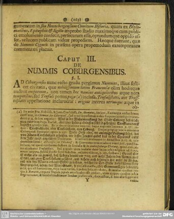 Caput III. De Nummis Coburgensibus