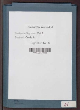 Belege zu den Oelder Stadtrechnungen