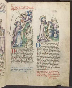 Moses empfängt die Zehn Gebote; Prophet Elischa und die Witwe mit dem Ölkrüglein; (Kapitel 34)