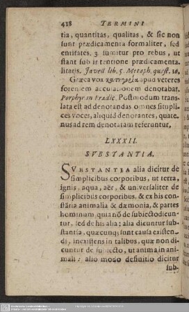 LXXXII. Substantia