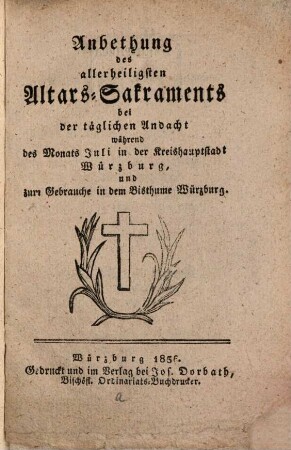 Anbethung des allerheiligsten Altars-Sakramentes