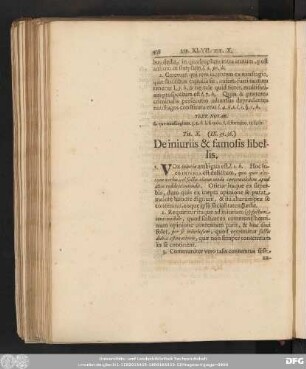 Tit. X. (IX. 35. 36.) De iniuriis & famosis libellis.