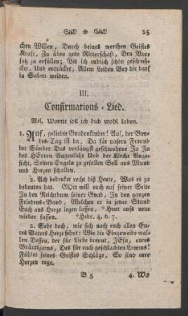 III. Confirmations-Lied