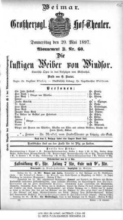 Die lustigen Weiber von Windsor