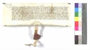 Propst Albrecht von Ellwangen verleiht dem Hanns Hohenberger einen Acker zu Lehen.