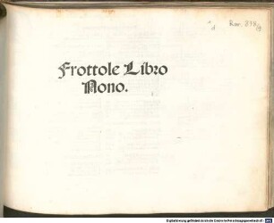 Frottole Libro .... 9. - (22.1.1508)