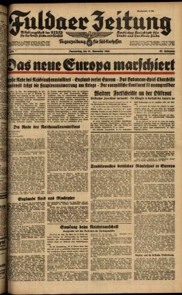 Ausgabe vom Donnerstag, den 27. November 1941.