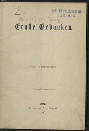 Ernste Gedanken