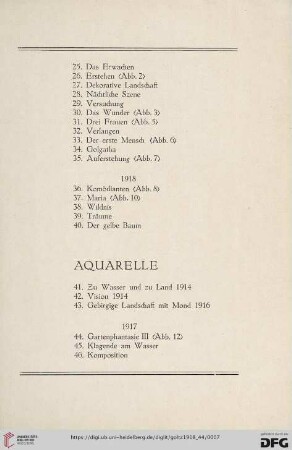Aquarelle (Nr. 41-60)