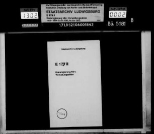 Gemeinderechtsverhältnisse in Ettlenschieß, Göttingen, Grimmelfingen, Halzhausen mit Sinabronn, Hörvelsingen, Holzkirch, Jungingen, Langenau, Lehr, Lonsee, Luizhausen, Mähringen, Neenstetten, Nerenstetten mit Wettingen und Niederstotzingen