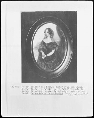 Sophie, Tochter des Königs Gustav IV. von Schweden, Gemahlin von Leopold I. von Baden