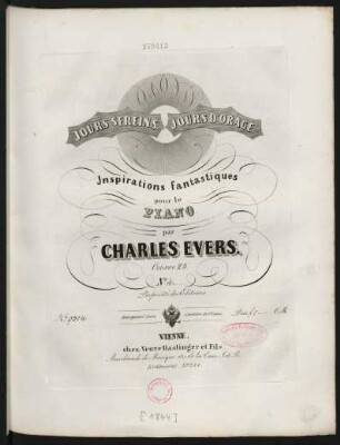 No. 4: Jours Sereins, Jours D'Orage : Inspirations fantastiques pour le Piano; Oeuvre 24.