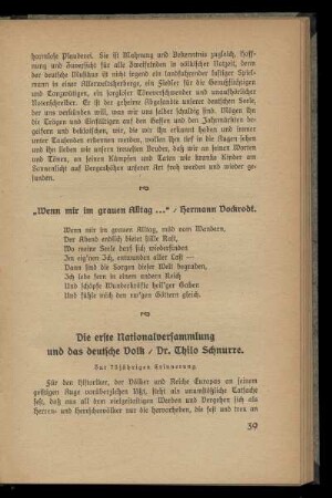 "Wenn mir im grauen Alltag ..."