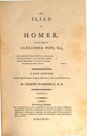 The Iliad Of Homer, 2
