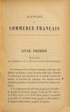 Histoire du commerce français