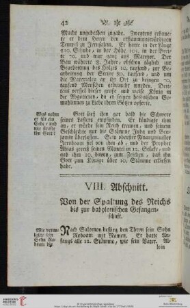 VIII. Abschnitt: Von der Spaltung des Reichs bis zur babylonischen Gefangenschaft