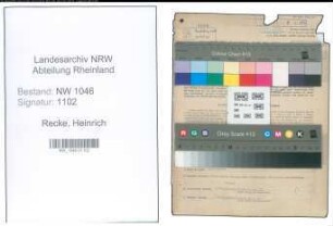 Entnazifizierung Heinrich Recke , geb. 27.04.1883 (Finanzangestellter)