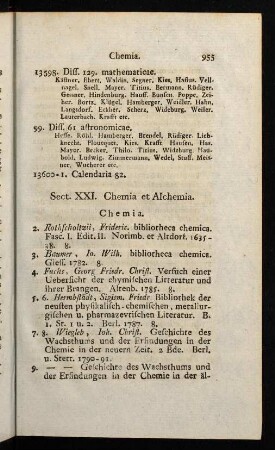 955-1003, Sect. XXI. Chemia et Alchemia