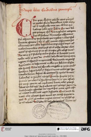 Guilelmus Peraldus, De eruditione principum
