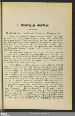 II. Ganztägige Ausflüge