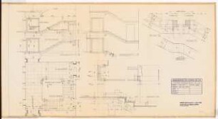 Reichsluftfahrtministerium, Berlin: Treppen V5/L5: Grundriss, Schnitte 1:50, Details 1:10