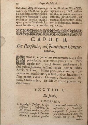 Caput II. De Personis, ad Judicium Concurrentibus.
