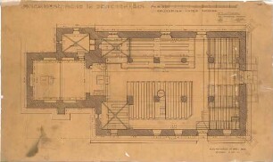 Fischer, Theodor; Brackenheim; Johanneskirche, Renovierung - Unter der Empore (Grundriss)