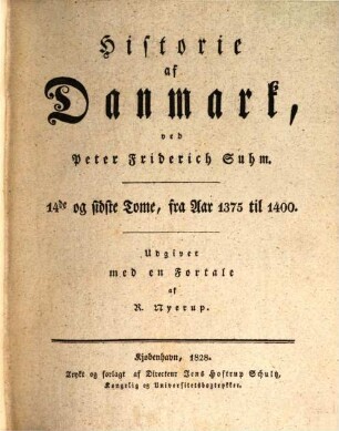 Historie af Danmark, 14. Fra Aar 1375 til 1400