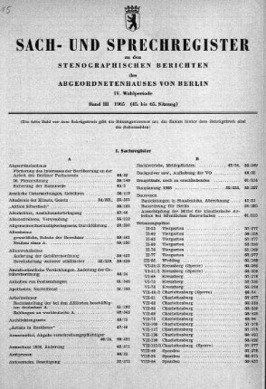 Sach- und Sprechregister