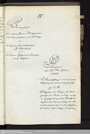 IV., 22. Mai 1856