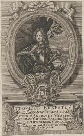 Bildnis des Ludovicus Ernestus, Herzog von Sachsen, Jülich und Cleve