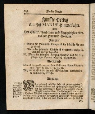 608-623, Fuenffte Predig am Fest Mariae Himmelfahrt
