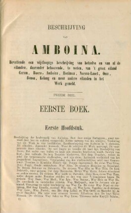Eerste hoofdstuk. Beschrijving der landvoogdij van Amboina ...