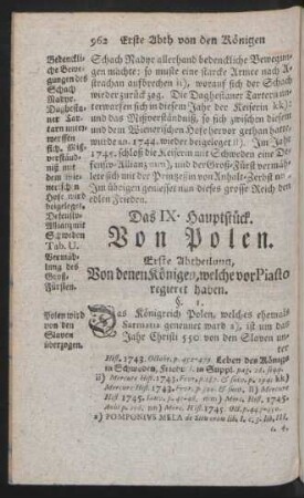Das IX. Hauptstück. Von Polen