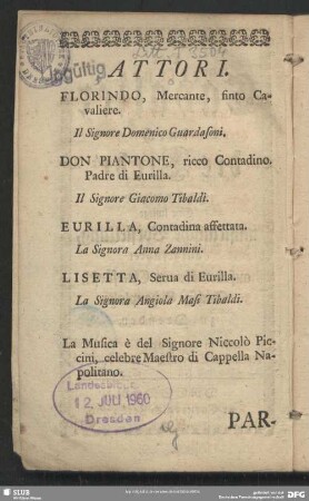 Attori / Personen