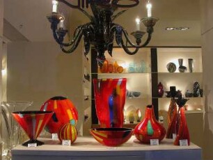 Venedig 2005 - Glaskunst im Schaufenster : Geschäft für Glaskunst. Aufgenommen im Februar 2005 in Venedig