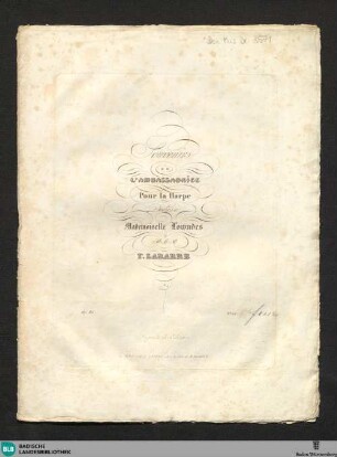 Souvenirs de L'Ambassadrice pour la harpe : op. 82