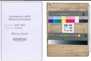 Entnazifizierung Ewald Wening , geb. 10.09.1904 (Fahrer)