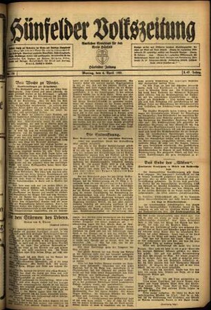 Ausgabe vom Montag, den 04. April 1921.